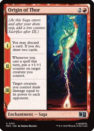 Origin of Thor (701) Foil - Commander: Marvel Super Heroes