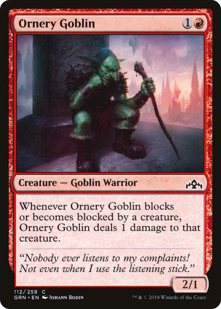 Ornery Goblin (112) - Guilds of Ravnica Foil