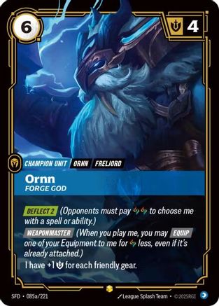Ornn – Forge God (Alternate Art) (085a) Foil - Spiritforged