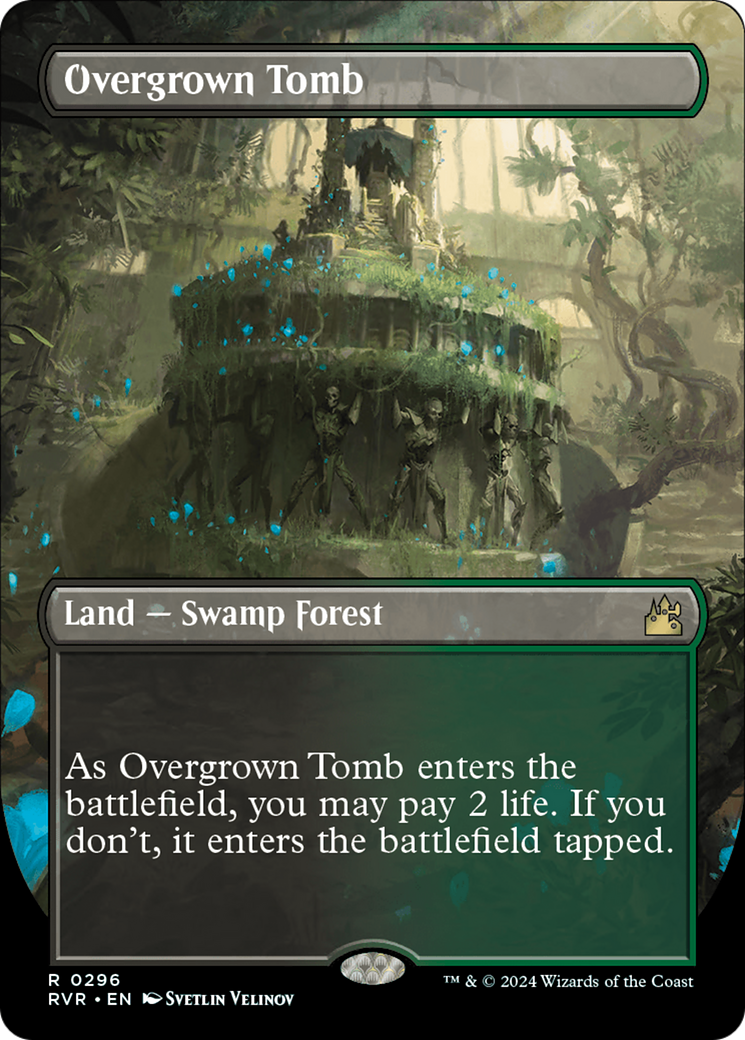 Overgrown Tomb (Borderless) (296) Foil - Ravnica Remastered