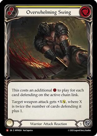 Overwhelming Swing (MPW024) Rainbow Foil - Mastery Pack Warrior