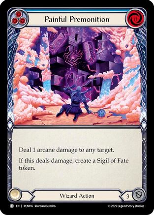 Painful Premonition (Blue) (PEN116) Rainbow Foil - Compendium of Rathe