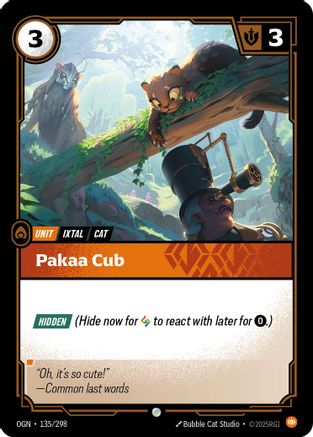 Pakaa Cub (135) - Origins
