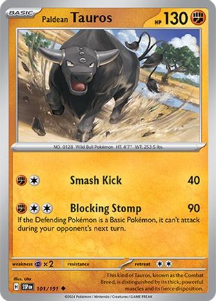 Paldean Tauros (101) Reverse Holofoil - Surging Sparks