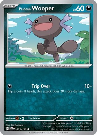Paldean Wooper (93) Reverse Holofoil - Journey Together