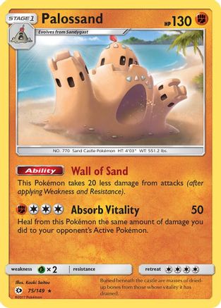 Palossand (75) Reverse Holofoil - Sun & Moon