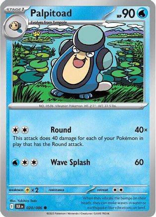 Palpitoad (20) Reverse Holofoil - Black Bolt
