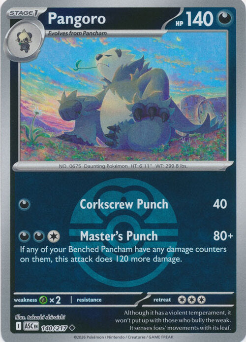 Pangoro (Love Ball) (140) Reverse Holofoil - Ascended Heroes