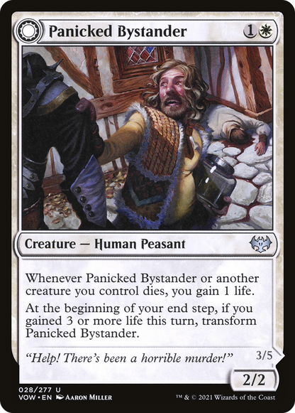 Panicked Bystander (028) - Innistrad: Crimson Vow Foil