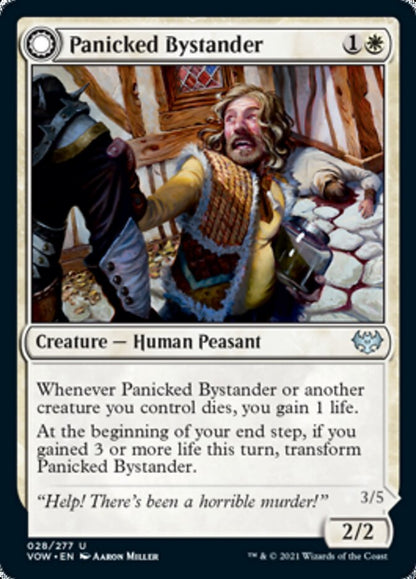 Panicked Bystander (028) - Innistrad: Crimson Vow Foil
