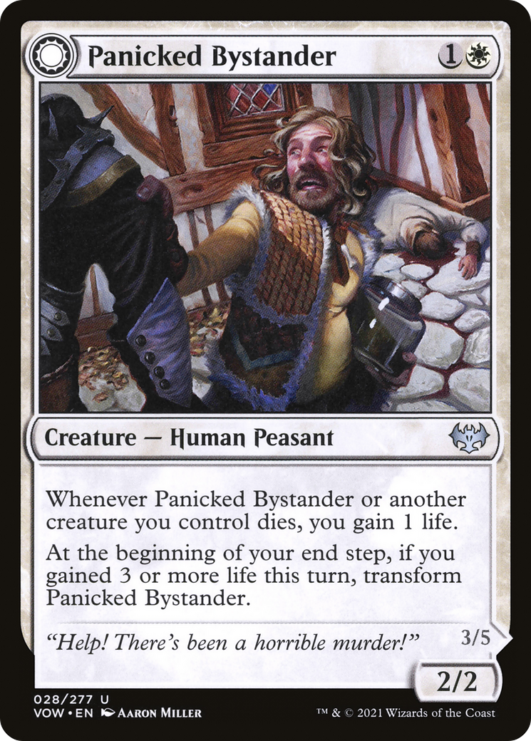 Panicked Bystander (028) - Innistrad: Crimson Vow Foil