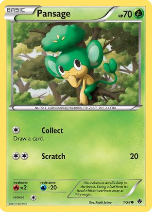 Pansage (1) Reverse Holofoil - Emerging Powers