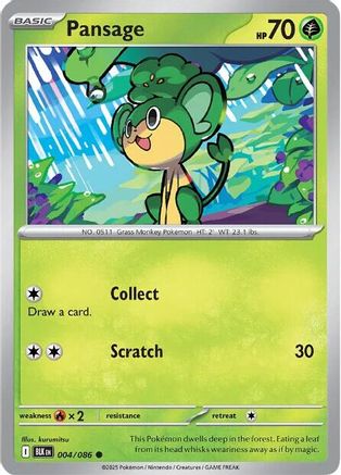 Pansage (4) Reverse Holofoil - Black Bolt