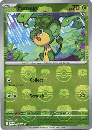 Pansage (Master Ball Pattern) (4) Reverse Holofoil - Black Bolt