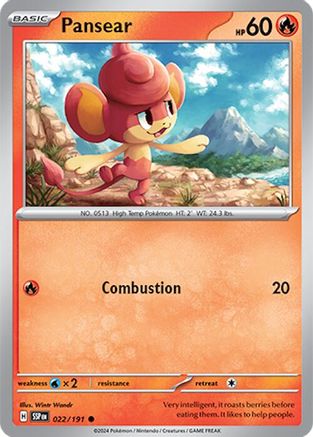 Pansear (22) Reverse Holofoil - Surging Sparks