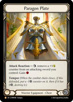 Paragon Plate (MPW009) Cold Foil - Mastery Pack Warrior