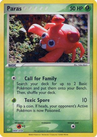 Paras (4) Holofoil - Trading Card Game Classic