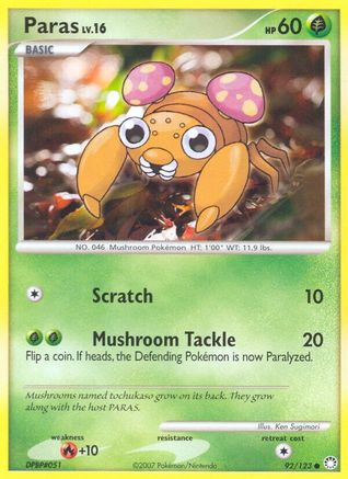 Paras (92) Reverse Holofoil - Mysterious Treasures
