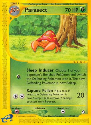 Parasect (27) Reverse Holofoil - Aquapolis