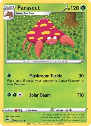Parasect (4) Reverse Holofoil - Darkness Ablaze