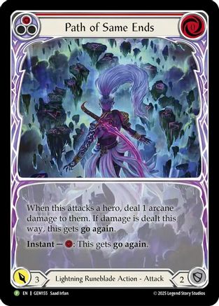 Path of Same Ends (Red) (GEM155) Rainbow Foil - Gem Pack 5
