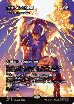 Patriotic Shield – Sword of Fire and Ice (100) Foil - Marvel Universe