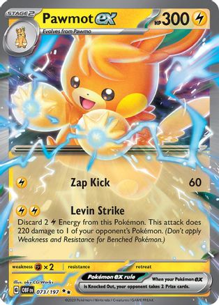 Pawmot ex (73) Holofoil - Obsidian Flames