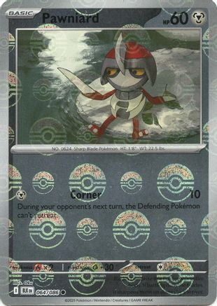 Pawniard (Poke Ball Pattern) (64) Reverse Holofoil - Black Bolt