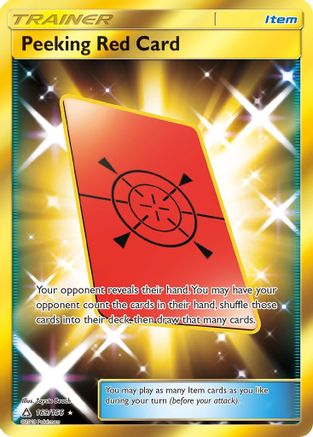 Peeking Red Card (Gold) (169) Holofoil - Ultra Prism