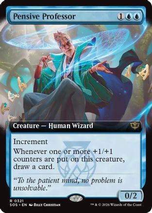 Pensive Professor (Extended Art) (321) Foil - Secrets of Strixhaven