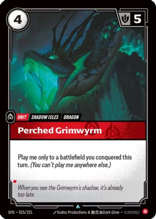 Perched Grimwyrm (015) - Spiritforged