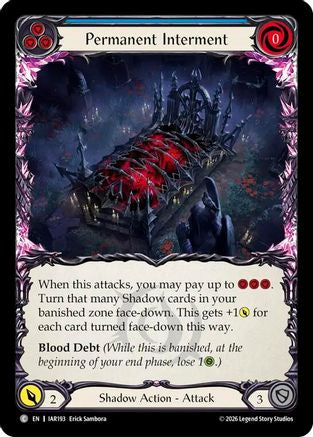 Permanent Interment (Blue) (IAR193) Rainbow Foil - Usurp the Shadow Throne