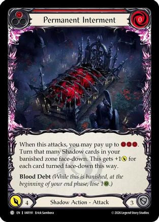 Permanent Interment (Red) (IAR191) Rainbow Foil - Usurp the Shadow Throne