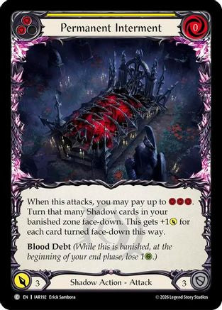 Permanent Interment (Yellow) (IAR192) Rainbow Foil - Usurp the Shadow Throne