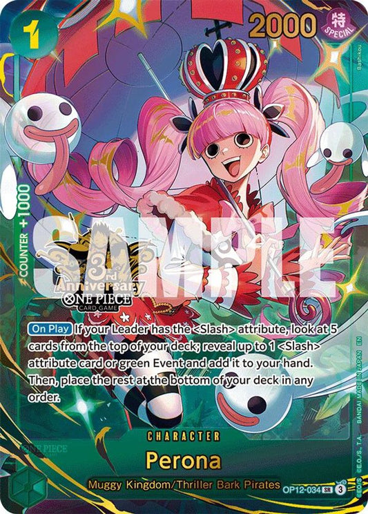 Perona (Japanese Version 3rd Anniversary Set) (OP12-034) Foil