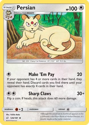Persian (126) Reverse Holofoil - Team Up