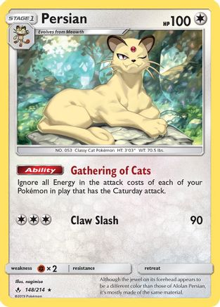 Persian (148) Reverse Holofoil - Unbroken Bonds