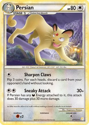 Persian (27) Reverse Holofoil - HeartGold & SoulSilver