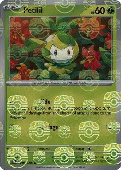 Petilil (Master Ball Pattern) (6) Reverse Holofoil - Black Bolt