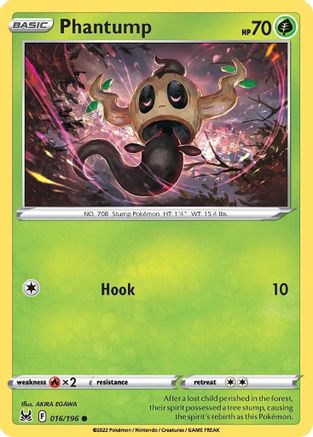 Phantump (16) Reverse Holofoil - Lost Origin
