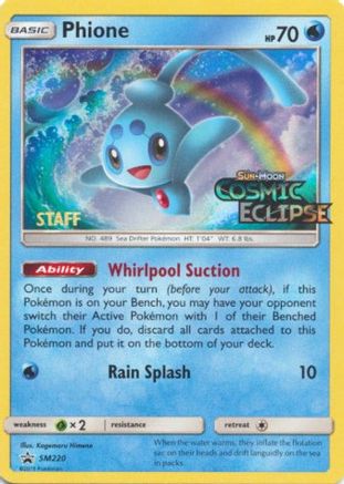 Phione (Prerelease) [Staff] (SM220) Holofoil - Black Star Promos