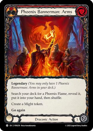Phoenix Bannerman Arms (Red) (PEN259) Rainbow Foil - Compendium of Rathe