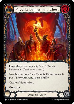 Phoenix Bannerman Chest (Red) (PEN258) Rainbow Foil - Compendium of Rathe