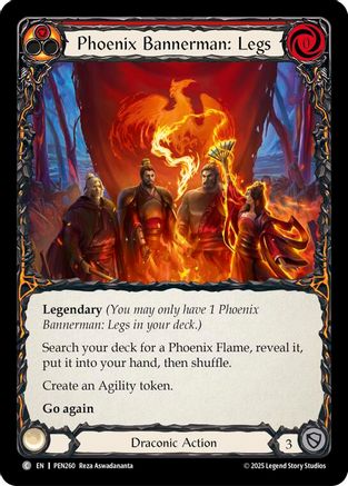 Phoenix Bannerman Legs (Red) (PEN260) Rainbow Foil - Compendium of Rathe