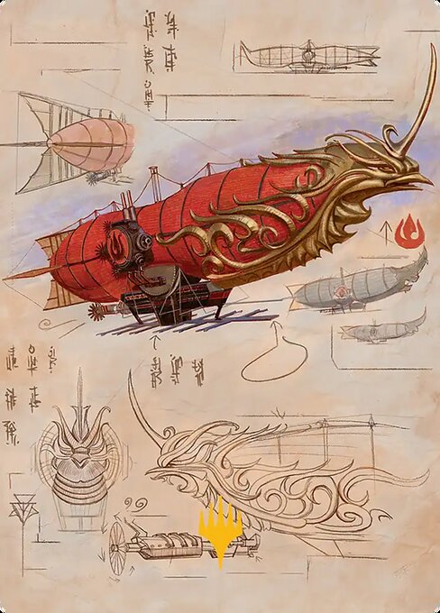Phoenix Fleet Airship (035s) Gold-Stamped - Art Series: Avatar: The Last Airbender