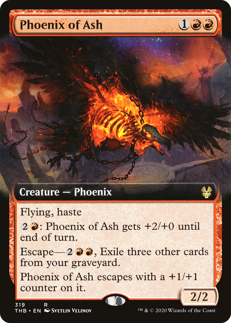 Phoenix of Ash (Extended Art) (319) - Theros Beyond Death Foil
