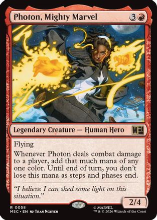 Photon, Mighty Marvel (058) Foil - Commander: Marvel Super Heroes