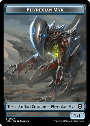 Phyrexian Myr // Servo (7/33) Ripple Foil - Commander: Modern Horizons 3 Tokens