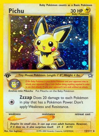 Pichu (12) (1st Edition) Holofoil - Neo Genesis