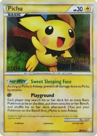 Pichu (Prerelease) [Staff] (28) Holofoil - Nintendo Promos
